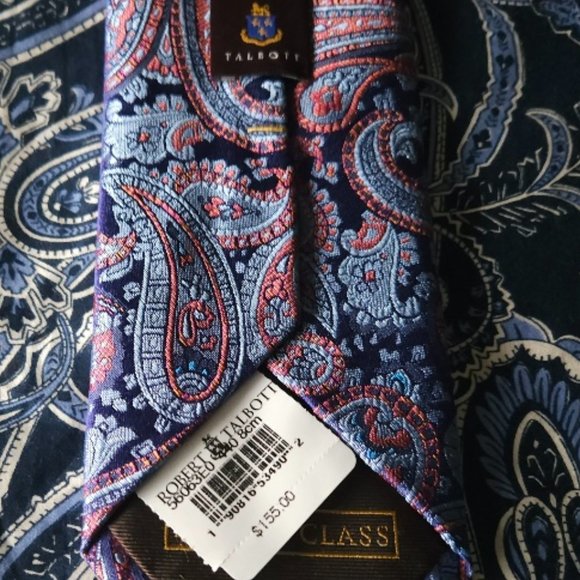 NWT ROBERT TALBOTT "BEST of CLASS" SILK PAISLEY TIE - Picture 5 of 10